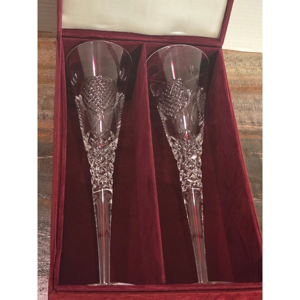 Shannon Crystal‎ Designs Ireland 24% Lead Crystal Stemmed Goblet Slovakia LOVE